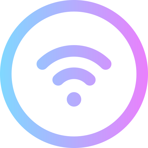 wi-fi Super Basic Rounded Gradient ikona