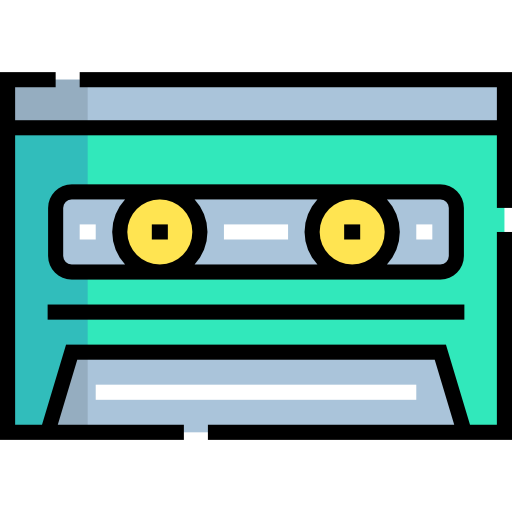 카세트 Detailed Straight Lineal color icon