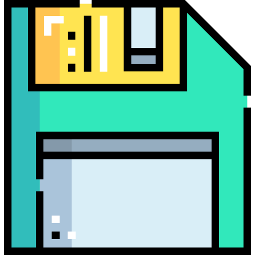 Diskette Detailed Straight Lineal color icon
