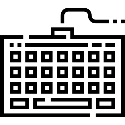 tastiera Detailed Straight Lineal icona