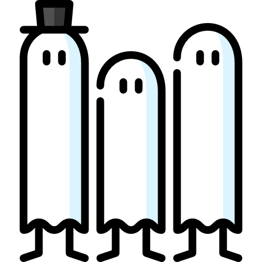 halloween Puppet Characters Lineal Color icon