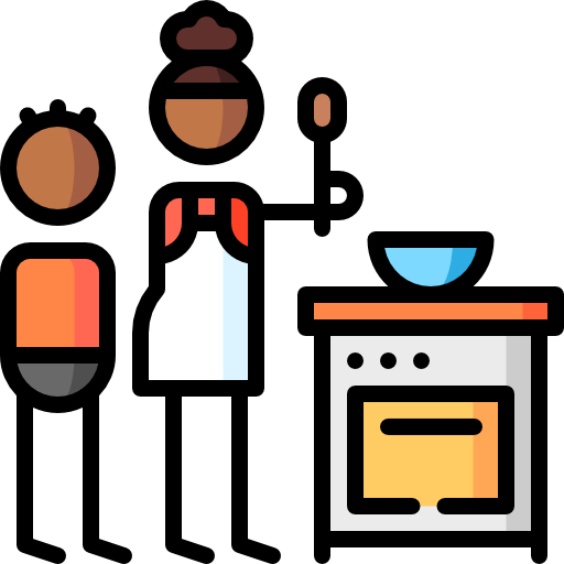 Cooking Puppet Characters Lineal Color icon