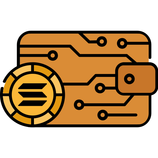 Криптовалютный кошелек Generic Outline Color иконка