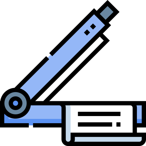 cortador de papel Detailed Straight Lineal color icono