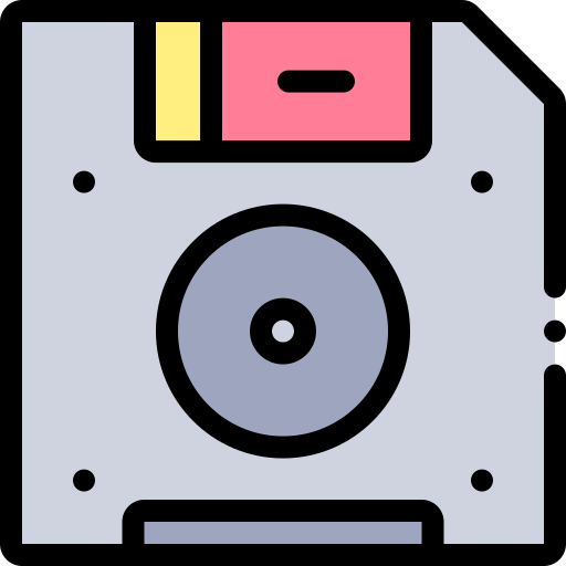 Floppy disc Detailed Rounded Lineal color icon