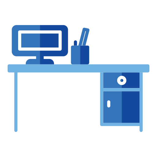 scrivania da ufficio Generic Blue icona