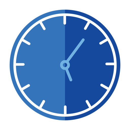Clock time Generic Blue icon