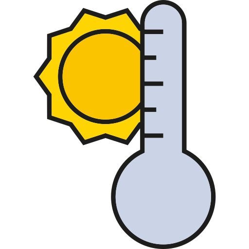 High temperature Generic Outline Color icon