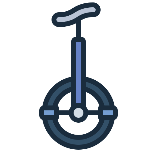 Unicycle Generic Outline Color icon