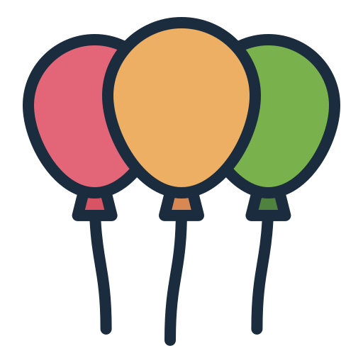 ballons Generic Outline Color icon