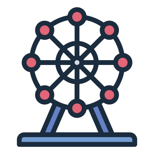 Ferris wheel Generic Outline Color icon