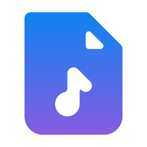 Audio file Generic Flat Gradient icon