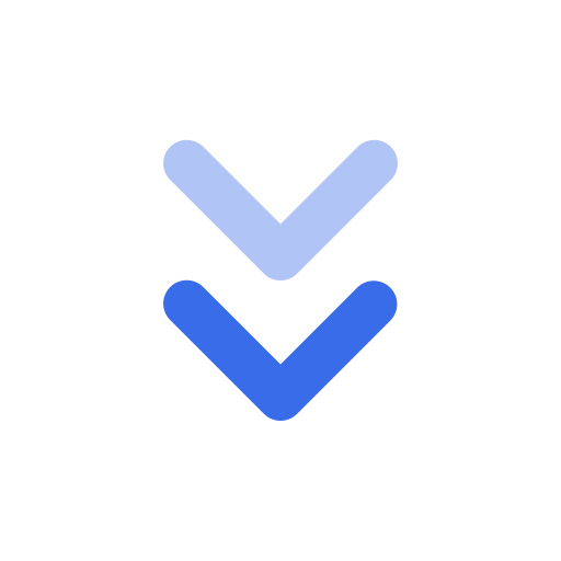Angle-down Generic Blue icon