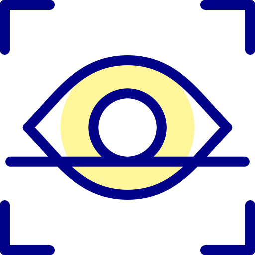 skan oka Detailed Mixed Lineal color ikona