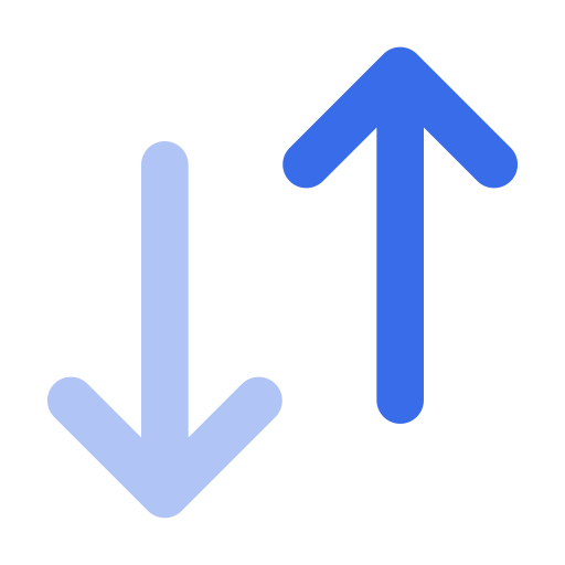 Up and Down Arrows Generic Blue icon