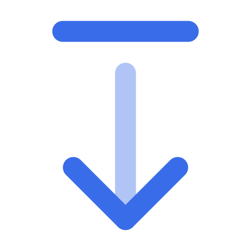 flecha abajo Generic Blue icono