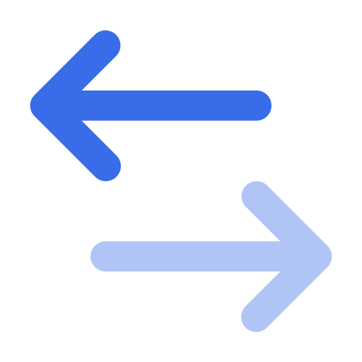 Left and right arrows Generic Blue icon