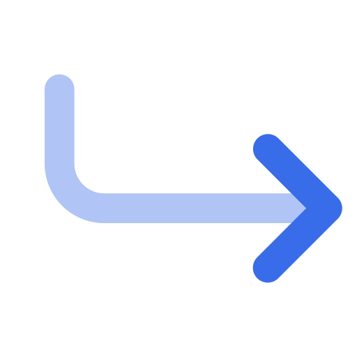 Turn Right Generic Blue icon