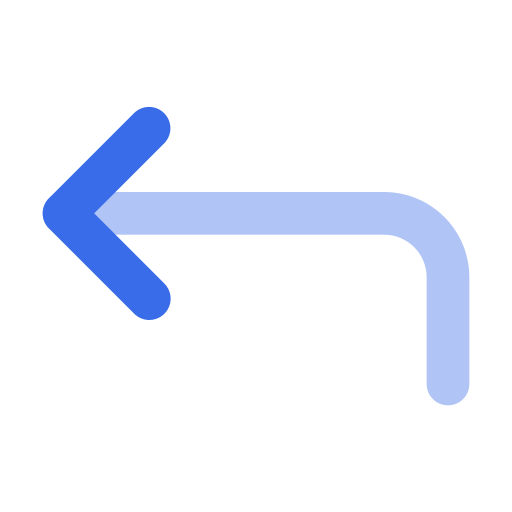 Turn Left Generic Blue icon