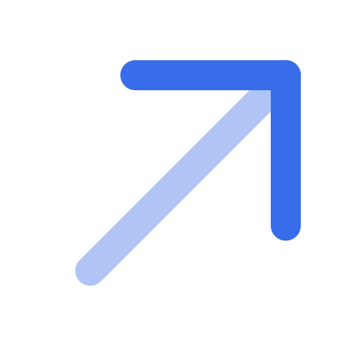 Up right arrow Generic Blue icon