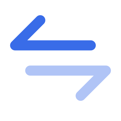 linke und rechte pfeile Generic Blue icon