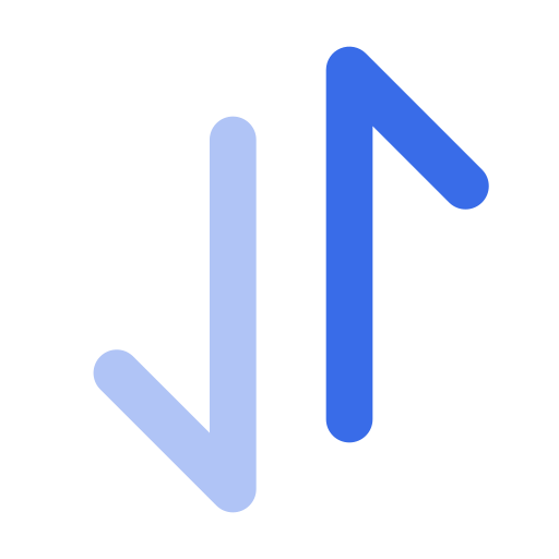 Up and Down Arrow Generic Blue icon