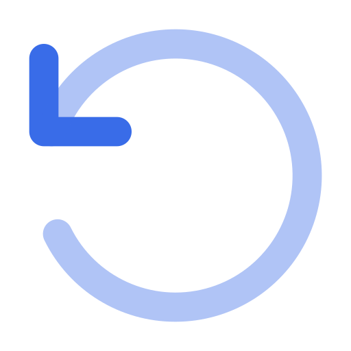 Rotate left Generic Blue icon
