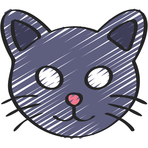 Black cat Juicy Fish Sketchy icon