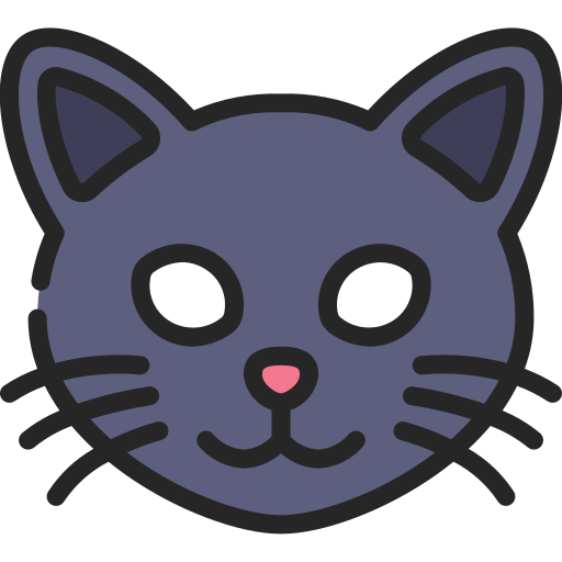 Black cat Juicy Fish Soft-fill icon