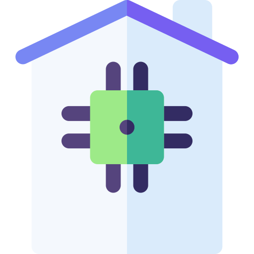 casa inteligente Basic Rounded Flat icono