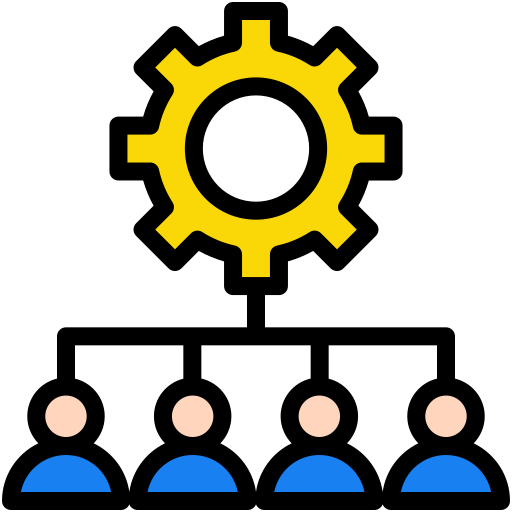 조직 구조 Generic Outline Color icon