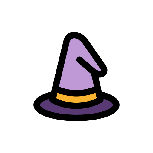 魔女の帽子 Generic Outline Color icon