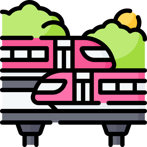 High speed train Special Lineal color icon