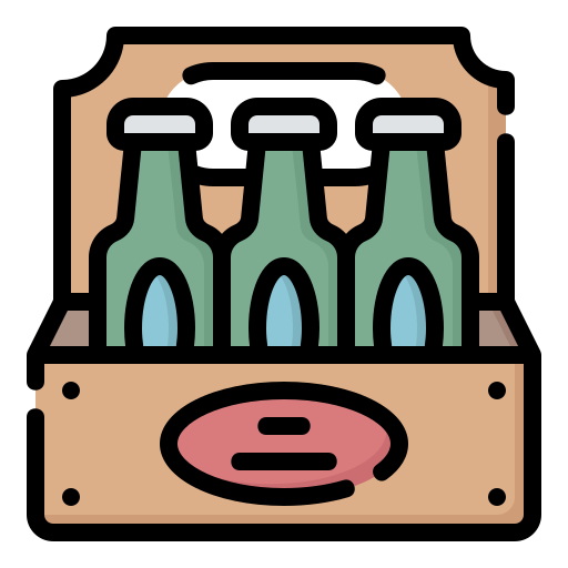 scatola di birra Generic Outline Color icona