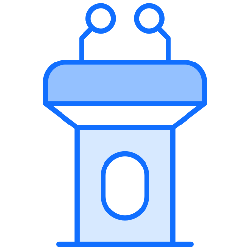 スピーチ Generic Blue icon