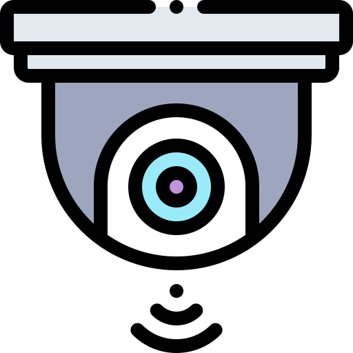 caméra de sécurité Detailed Rounded Lineal color Icône