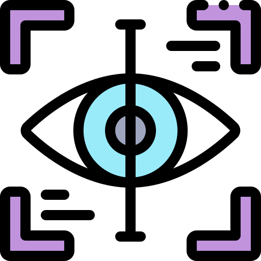 сканирование глаз Detailed Rounded Lineal color иконка