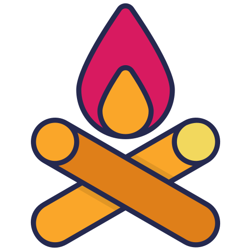 Campfire Generic Outline Color icon