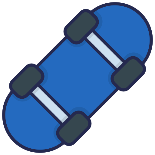 skateboard Generic Outline Color icon