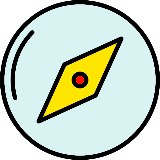punto cardinale Generic Outline Color icona