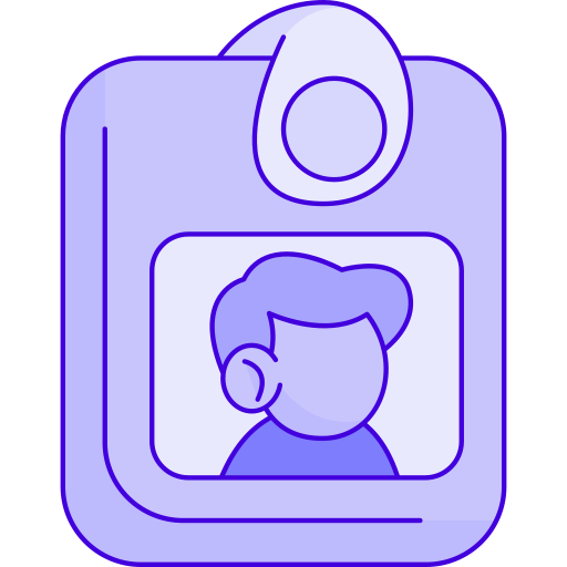carta d'identità Generic Thin Outline Color icona
