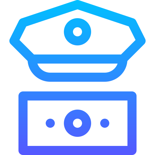 polizia stradale Basic Gradient Lineal color icona