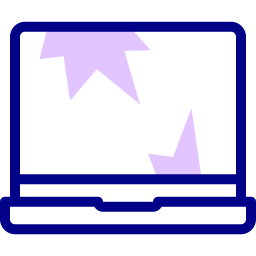 노트북 Detailed Mixed Lineal color icon