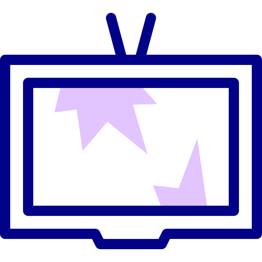 tv Detailed Mixed Lineal color icon