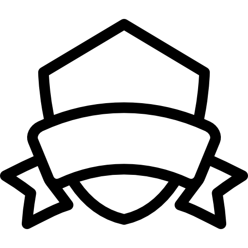 escudo con banner Special Lineal icono