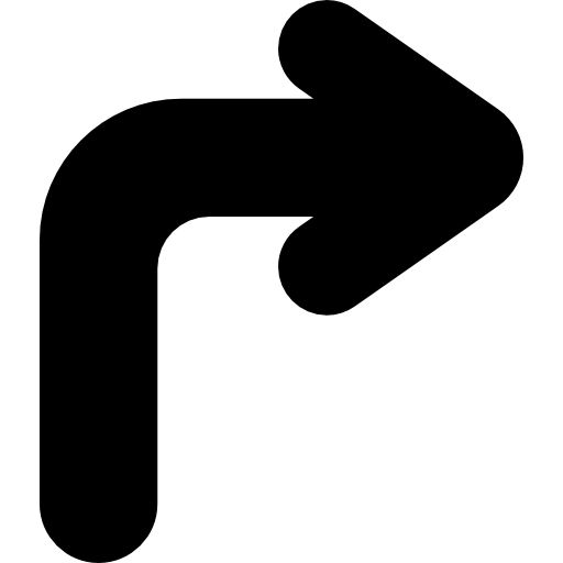 freccia curva  icona