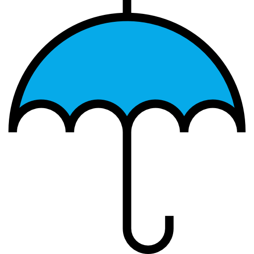 Umbrella Pause08 Lineal Color icon