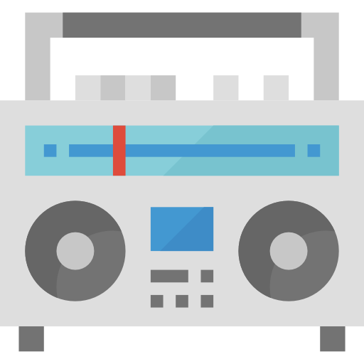 Radio cassette Aphiradee (monkik) Flat icon