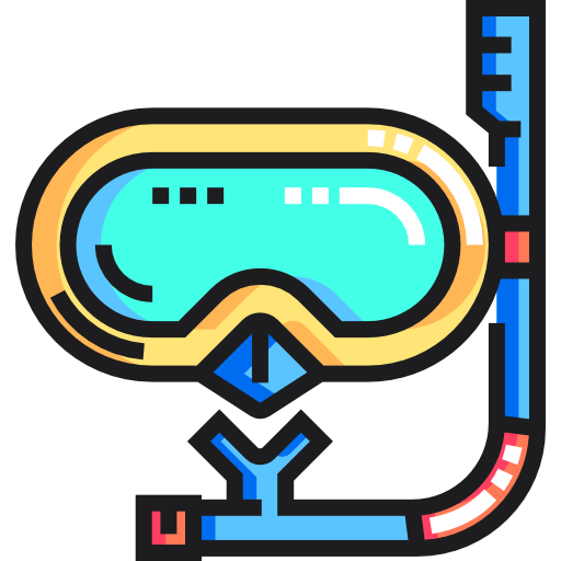 Diving mask Detailed Straight Lineal color icon