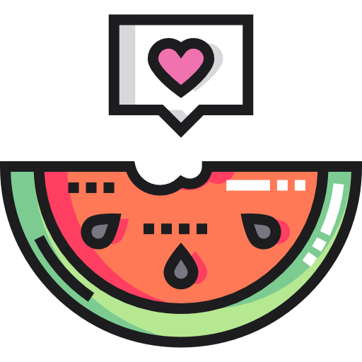Watermelon Detailed Straight Lineal color icon